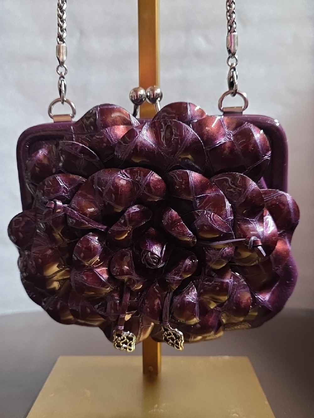 Brighton Purple Floral Rosalie Retired Clutch/crossbody Euc